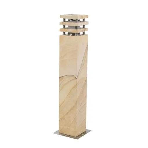 QAZQA Buitenlamp zandsteen met grondpin en kabelmof 70cm IP55 - Grumpy