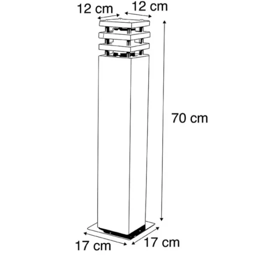 QAZQA Buitenlamp zandsteen met grondpin en kabelmof 70cm IP55 - Grumpy