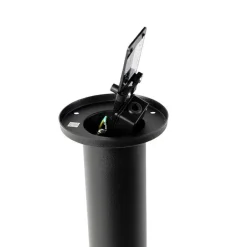 QAZQA Buitenlamp zwart met grondpin en kabelmof 50cm IP44 - Solo