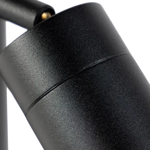 QAZQA Buitenlamp zwart met grondpin en kabelmof 50cm IP44 - Solo
