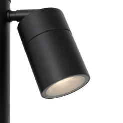 QAZQA Buitenlamp zwart met grondpin en kabelmof 80cm 2-lichts IP44 - Duo