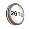 QAZQA Buitenwandlamp antraciet met huisnummer IP54 - Glow