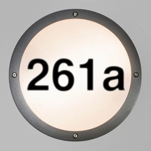 QAZQA Buitenwandlamp antraciet met huisnummer IP54 - Glow