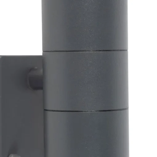 QAZQA Buitenwandlamp antraciet 2-lichts IP44 met bewegingssensor - Duo