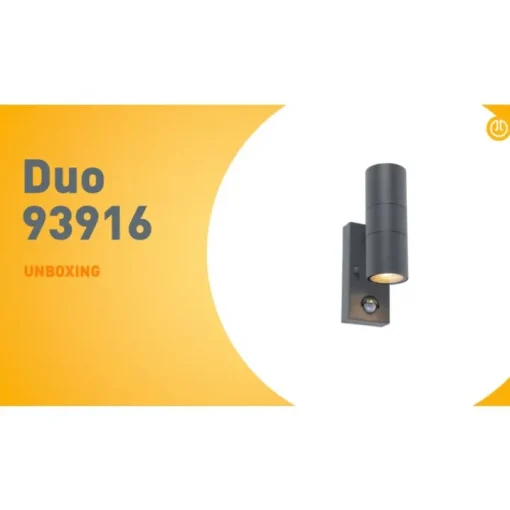 QAZQA Buitenwandlamp antraciet 2-lichts IP44 met bewegingssensor - Duo