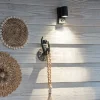 QAZQA Buitenwandlamp antraciet IP44 met bewegingssensor - Solo