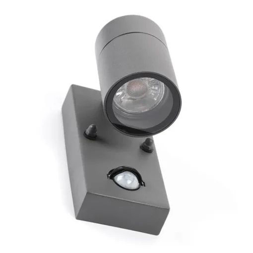 QAZQA Buitenwandlamp antraciet IP44 met bewegingssensor - Solo