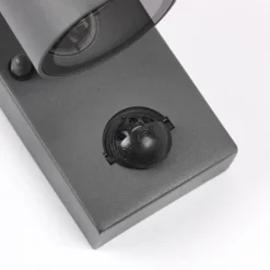 QAZQA Buitenwandlamp antraciet IP44 met bewegingssensor - Solo