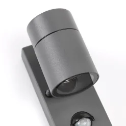 QAZQA Buitenwandlamp antraciet IP44 met bewegingssensor - Solo