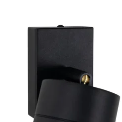 QAZQA Buitenwandlamp zwart AR70 verstelbaar IP44 - Solo