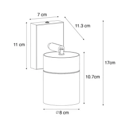 QAZQA Buitenwandlamp zwart AR70 verstelbaar IP44 - Solo