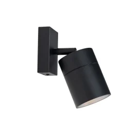 QAZQA Buitenwandlamp zwart AR70 verstelbaar IP44 - Solo