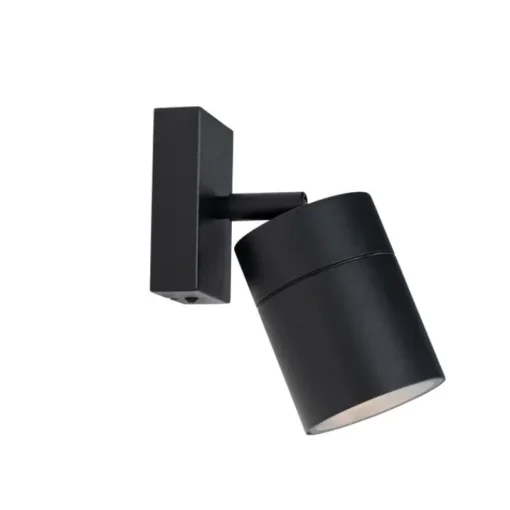 QAZQA Buitenwandlamp zwart AR70 verstelbaar IP44 - Solo