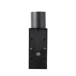 QAZQA Buitenwandlamp zwart 2-lichts met bewegingssensor IP44 - Duo