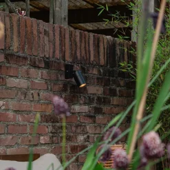 QAZQA Buitenwandlamp zwart verstelbaar IP44 - Solo