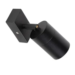 QAZQA Buitenwandlamp zwart verstelbaar IP44 - Solo