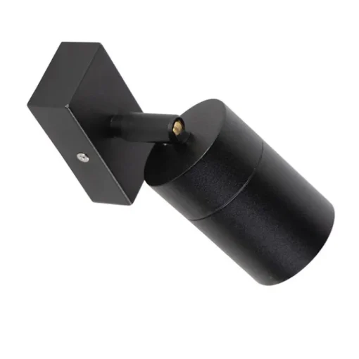 QAZQA Buitenwandlamp zwart verstelbaar IP44 - Solo