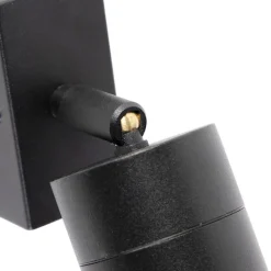 QAZQA Buitenwandlamp zwart verstelbaar IP44 - Solo