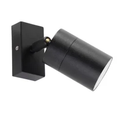QAZQA Buitenwandlamp zwart verstelbaar IP44 - Solo
