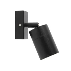 QAZQA Buitenwandlamp zwart verstelbaar IP44 - Solo