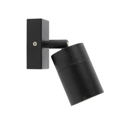QAZQA Buitenwandlamp zwart verstelbaar IP44 - Solo