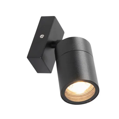 QAZQA Buitenwandlamp zwart verstelbaar IP44 - Solo
