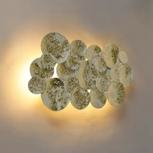 QAZQA Decorateive oosterse wandlamp goud met wit 2-lichts - Hikina