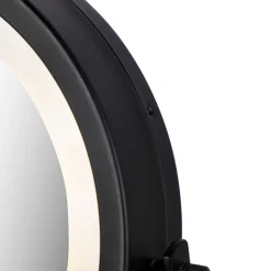 QAZQA Design badkamerspiegel zwart incl. LED verstelbaar IP44 - Vicino