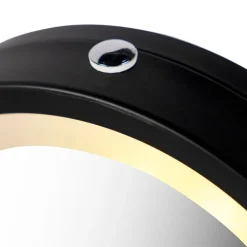 QAZQA Design badkamerspiegel zwart incl. LED verstelbaar IP44 - Vicino