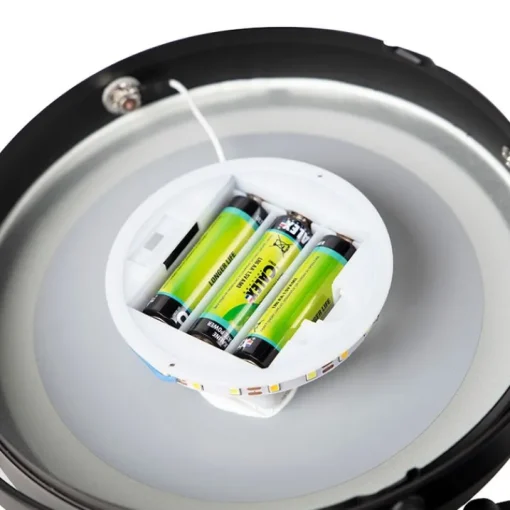 QAZQA Design badkamerspiegel zwart incl. LED verstelbaar IP44 - Vicino