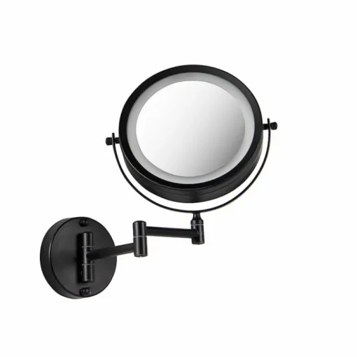 QAZQA Design badkamerspiegel zwart incl. LED verstelbaar IP44 - Vicino