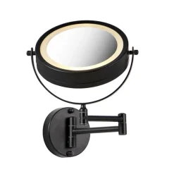 QAZQA Design badkamerspiegel zwart incl. LED verstelbaar IP44 - Vicino