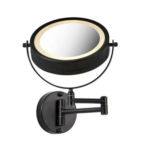 QAZQA Design badkamerspiegel zwart incl. LED verstelbaar IP44 - Vicino