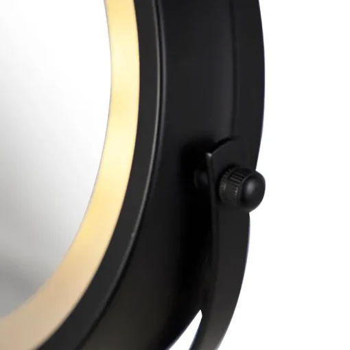 QAZQA Design badkamerspiegel zwart incl. LED verstelbaar IP44 - Vicino