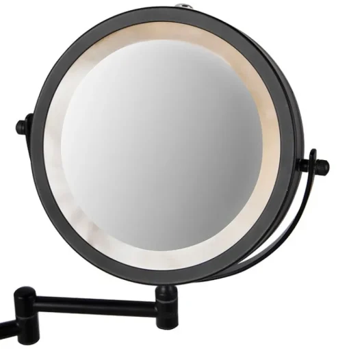 QAZQA Design badkamerspiegel zwart incl. LED verstelbaar IP44 - Vicino