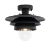 QAZQA Design buiten plafondlamp zwart IP44 - Morty