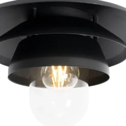 QAZQA Design buiten plafondlamp zwart IP44 - Morty