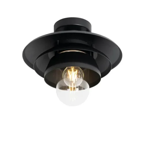 QAZQA Design buiten plafondlamp zwart IP44 - Morty