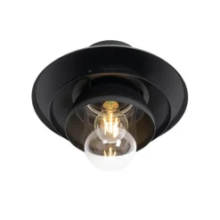 QAZQA Design buiten plafondlamp zwart IP44 - Morty