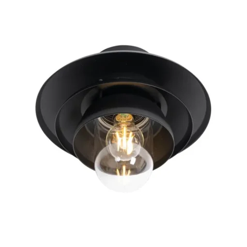 QAZQA Design buiten plafondlamp zwart IP44 - Morty