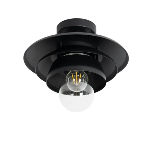 QAZQA Design buiten plafondlamp zwart IP44 - Morty