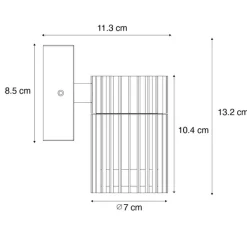 QAZQA Design buiten wandlamp zwart IP44 - Boris