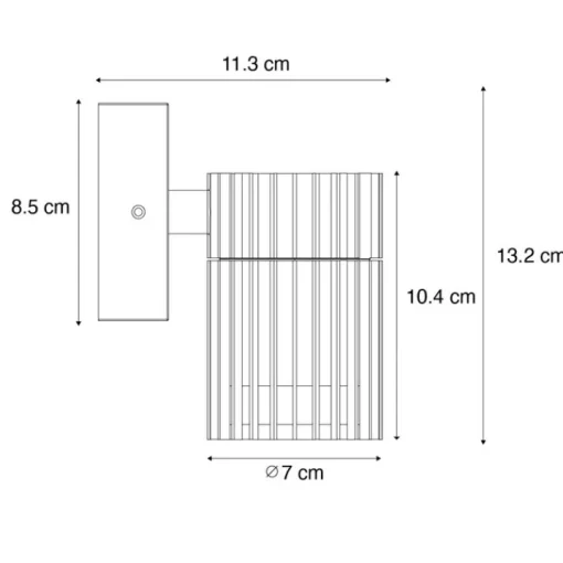 QAZQA Design buiten wandlamp zwart IP44 - Boris