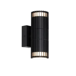 QAZQA Design buiten wandlamp zwart 2-lichts IP44 - Boris