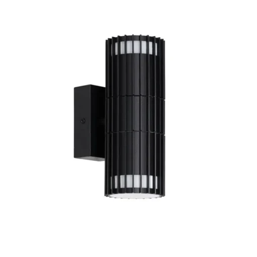 QAZQA Design buiten wandlamp zwart 2-lichts IP44 - Boris