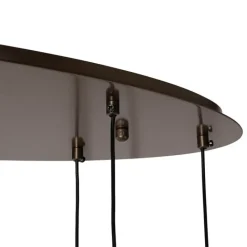 QAZQA Design hanglamp donker brons met helder glas 12-lichts - Inge