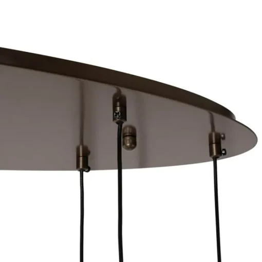QAZQA Design hanglamp donker brons met helder glas 12-lichts - Inge