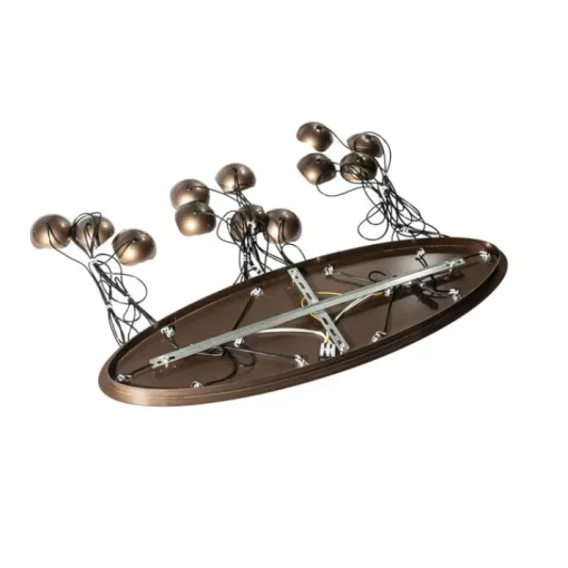 QAZQA Design hanglamp donker brons met helder glas 12-lichts - Inge