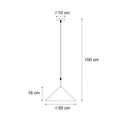 QAZQA Design hanglamp geel driehoek - Triangolo