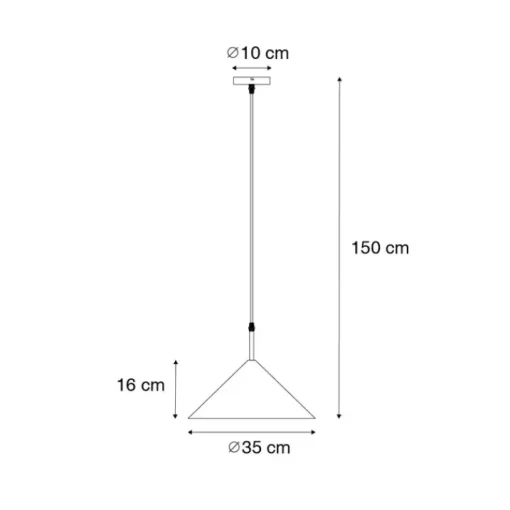 QAZQA Design hanglamp geel driehoek - Triangolo